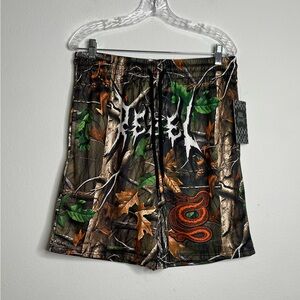 Rebel Vengeance Mesh Camouflage Mens Shorts Size Medium